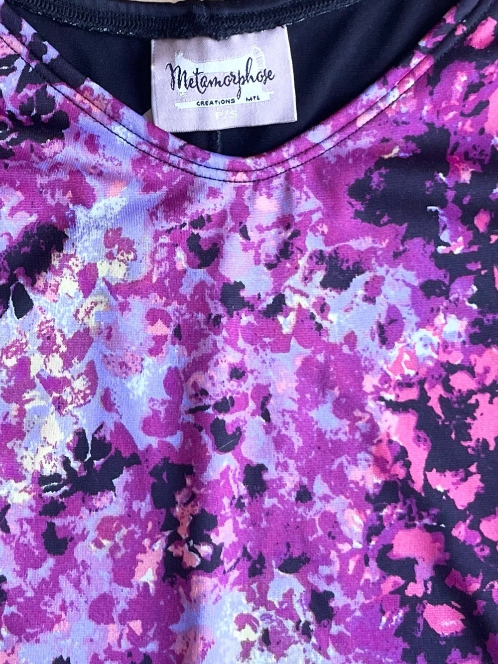 Metamorphose Floral Print Short‑Sleeve Mini Dress / Tunic – Size Small - Picture 3 of 7